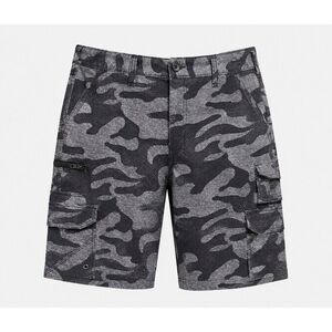 Iron Co. Cargo Shorts Men's 36 Gray Black Camo Print
